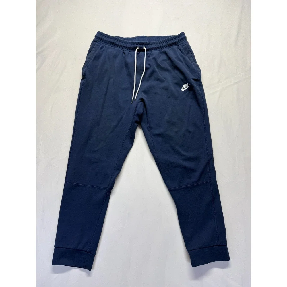 Nike Sportswear Club Jogger Pants Men XL Navy Blue Cotton Tapered Leg Athleisure